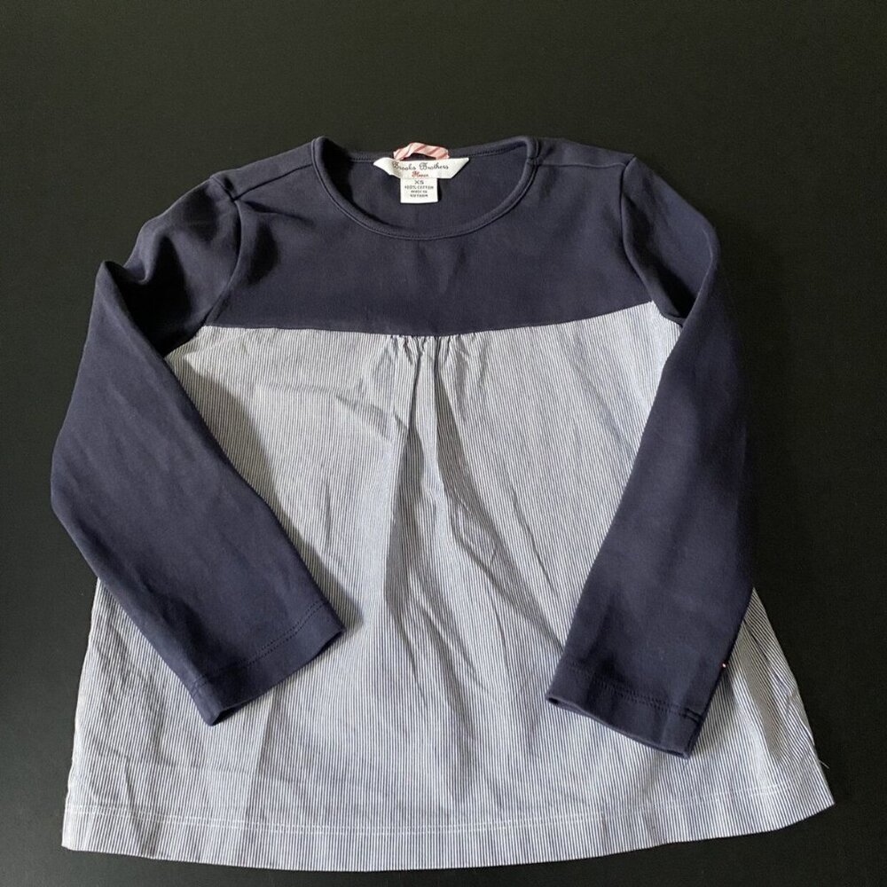 Brooks Brothers Navy Mixed Media Shirt Size XS (4/5)